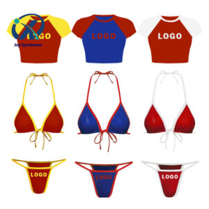 Image of a woman wearing a stylish Luxury Bikini 2024 on the beach