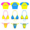 Close-up of the premium Luxury Bikini fabric and string design