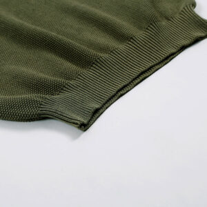Close-up of soft 100% cotton knit on the Custom Men's Crewneck Sweater