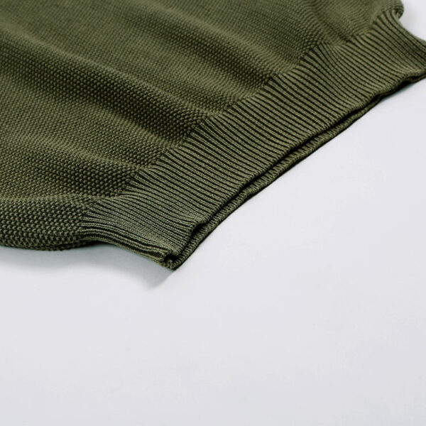 Close-up of soft 100% cotton knit on the Custom Men's Crewneck Sweater